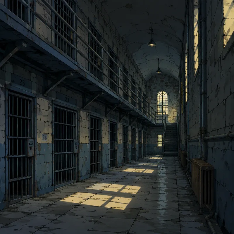Alcatrazin vankilan tyhjät selliosastot