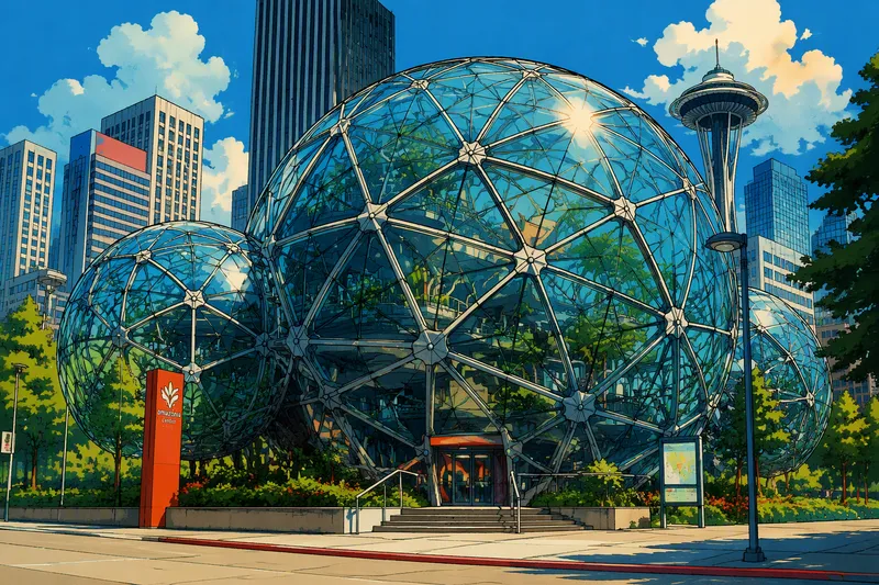 Amazon Spheres -rakennuskompleksi Seattle Amazon Spheres -rakennuskompleksi Seattle
