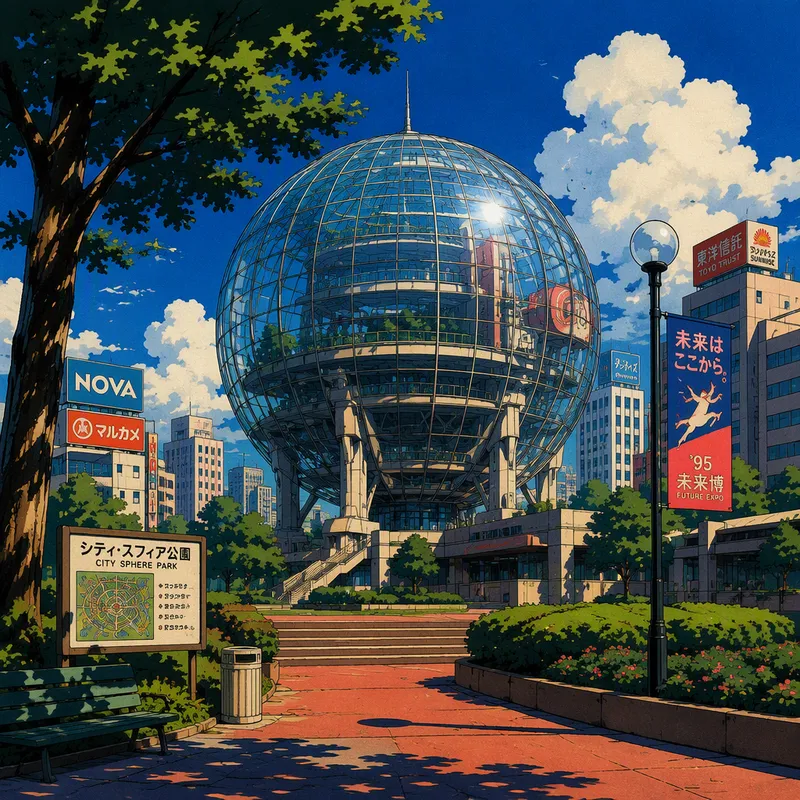 Amazon Spheres osana kaupunkimaisemaa Amazon Spheres osana kaupunkimaisemaa