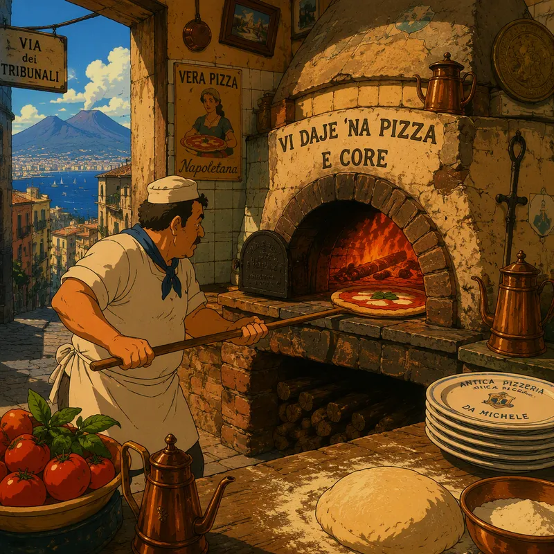 Pizzauuni lämpimässä hehkussa pizzerian keittiössä Pizzauuni lämpimässä hehkussa pizzerian keittiössä