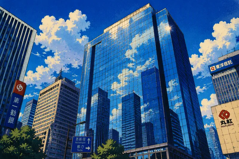 Ayala Tower One pilvenpiirtäjän julkisivu