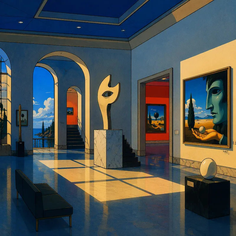 Magritte-museon taidekokoelma galleriassa