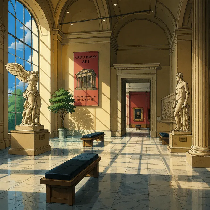 Rauhallinen nurkkaus taidegallerian näyttelytiloissa