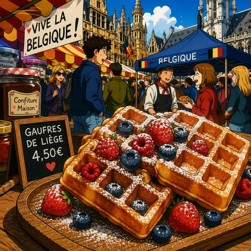 Belgialaiset vohvelit markkinoilla