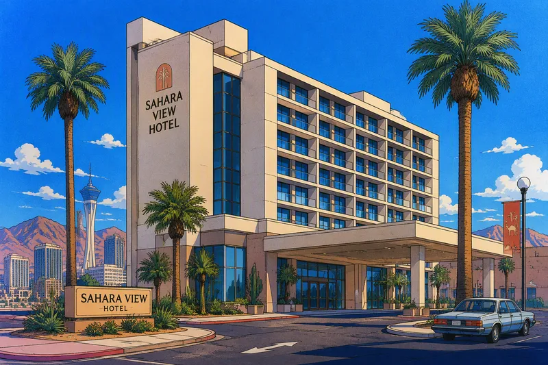 Delano Las Vegas hotellin moderni julkisivu aurinkoisena päivänä Delano Las Vegas hotellin moderni julkisivu aurinkoisena päivänä