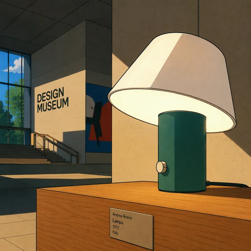 Minimalistinen valaisin esillä designmuseossa Minimalistinen valaisin esillä designmuseossa