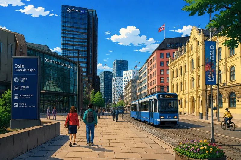 Esteetön pääkatu Oslossa