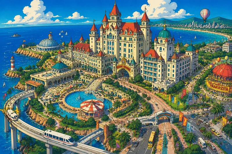 Excalibur Hotel & Casinon näyttävä linna-arkkitehtuuri Las Vegasin Stripillä Excalibur Hotel & Casinon näyttävä linna-arkkitehtuuri Las Vegasin Stripillä