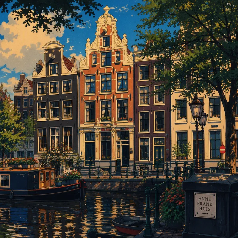 Historiallinen kanavatalon julkisivu Amsterdamin kanavan varrella Historiallinen kanavatalon julkisivu Amsterdamin kanavan varrella