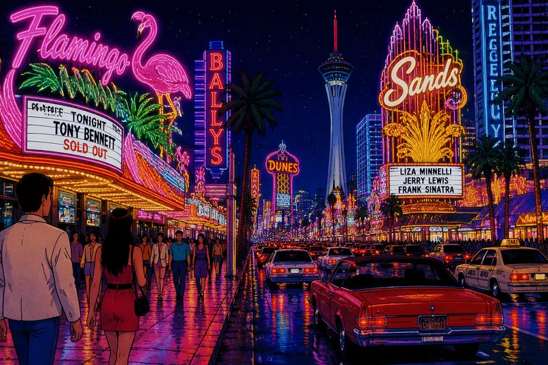 Las Vegasin Fremont Streetin valot ja tunnelma yöllä Las Vegasin Fremont Streetin valot ja tunnelma yöllä