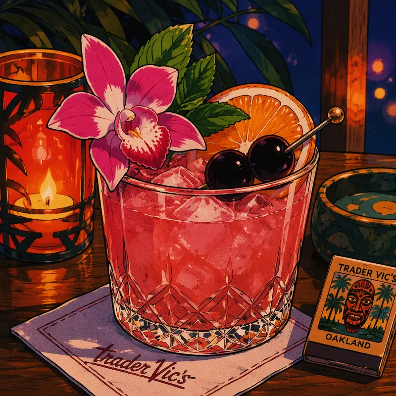 Trendikäs aasialaisvaikutteinen cocktail koristeilla