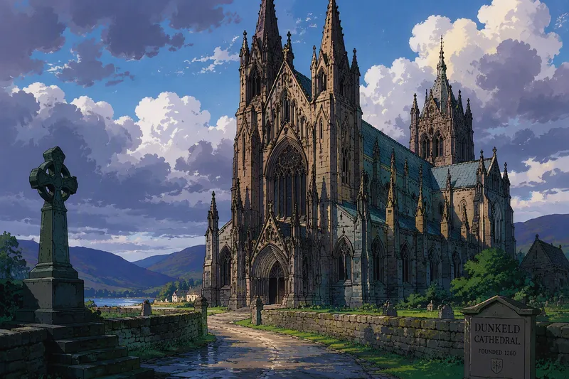 Glasgow Cathedralin näyttävä goottilainen julkisivu