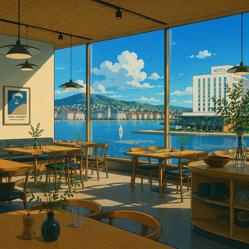 Moderni ravintola skandinaaviseen tyyliin Moderni ravintola skandinaaviseen tyyliin