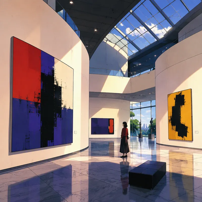 Modernin taiteen galleria avarissa museotiloissa