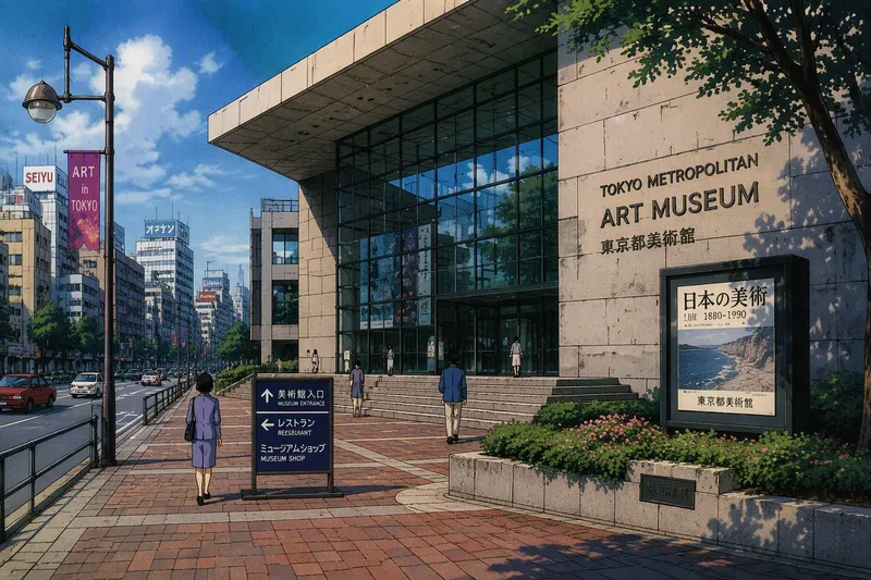 Moderni museorakennus kaupungin keskustassa Moderni museorakennus kaupungin keskustassa
