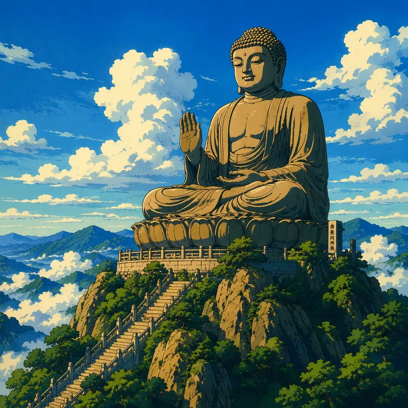 Jättimäinen Buddha-patsas Lantaun saarella