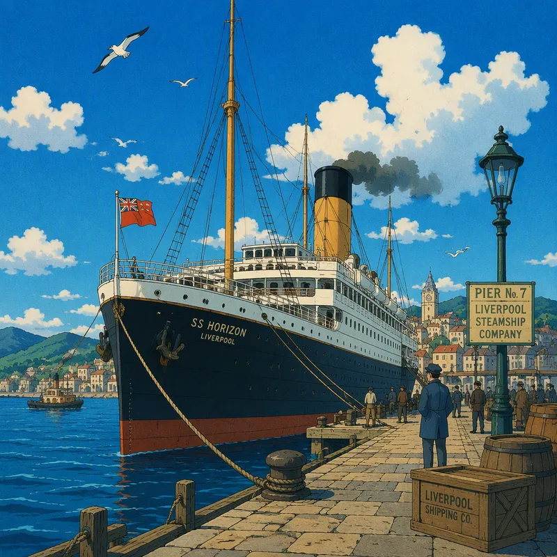 Historiallinen Queen Mary -laiva laiturissa