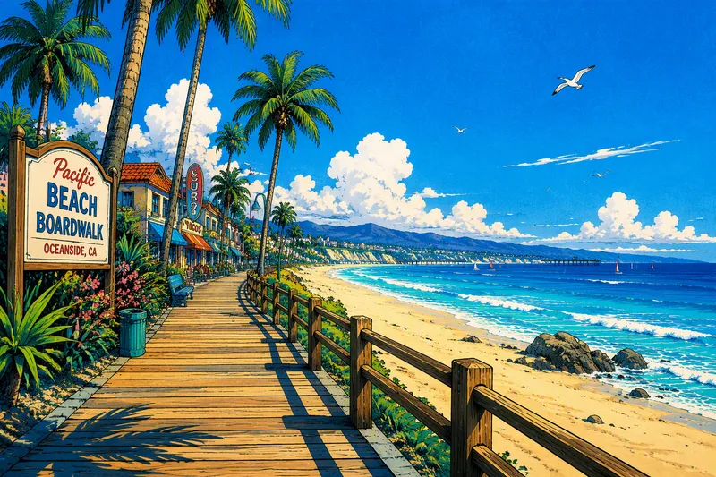 Miami Beachin rantakatu aurinkoisena päivänä Miami Beachin rantakatu aurinkoisena päivänä