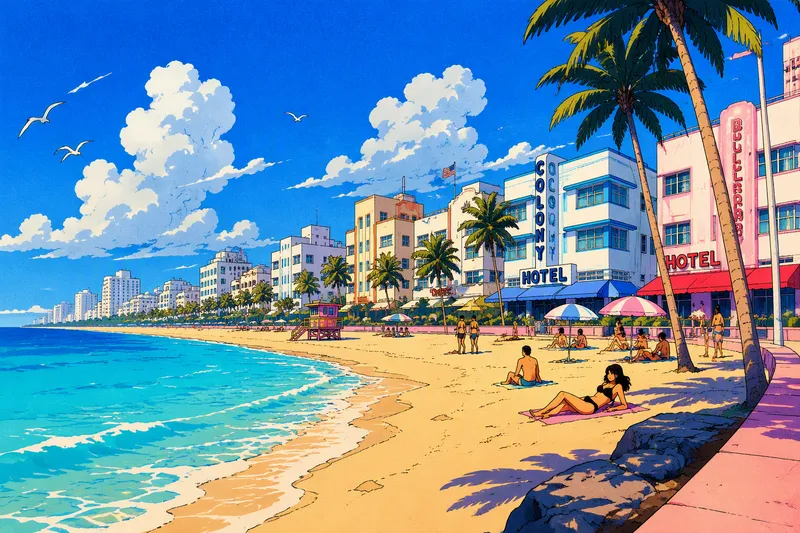 Aurinkoinen South Beachin hiekkaranta ja turkoosi meri Aurinkoinen South Beachin hiekkaranta ja turkoosi meri