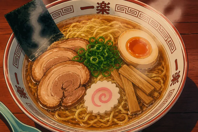 Höyryävä ramen-annos kulhossa