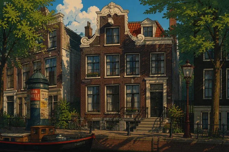 Historiallinen kanavatalo Amsterdamissa Historiallinen kanavatalo Amsterdamissa