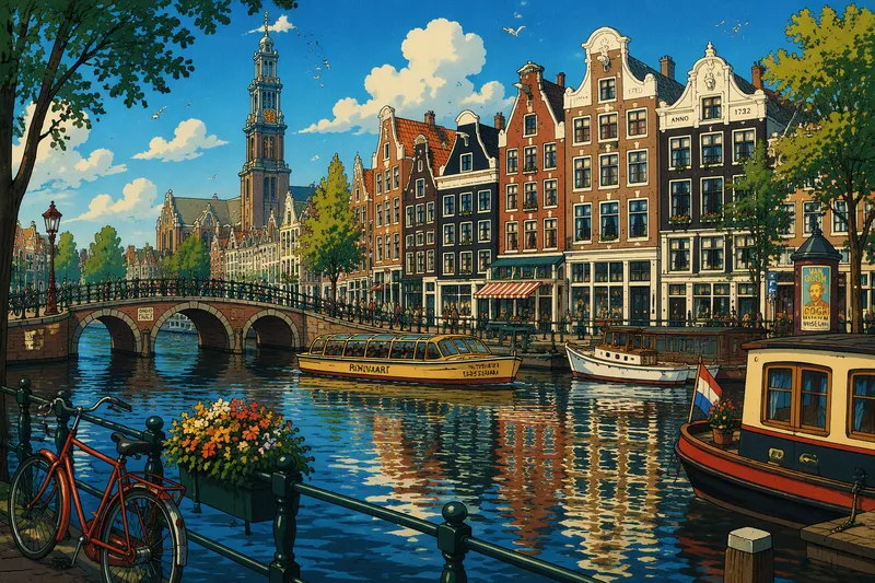 Historiallisia kanavataloja Amsterdamin kanavan varrella Historiallisia kanavataloja Amsterdamin kanavan varrella