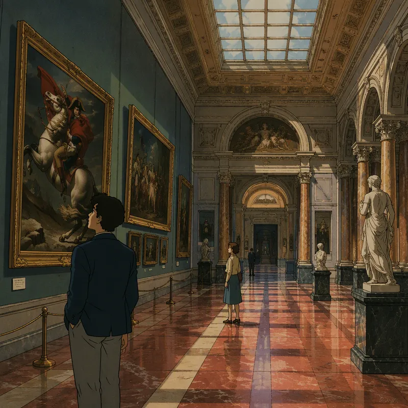 Taidegallerian avara ja valoisa näyttelysali Taidegallerian avara ja valoisa näyttelysali