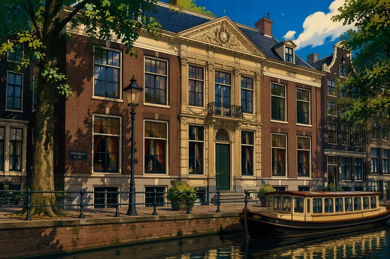 Historiallinen kanavatalo Amsterdamissa