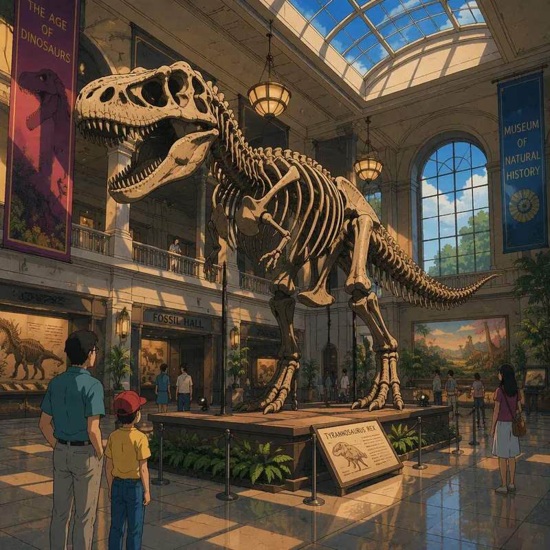 Museon dinosaurusten näyttely ja suuri luuranko Museon dinosaurusten näyttely ja suuri luuranko
