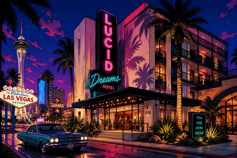 Moderni boutique-hotelli Las Vegasin sykkeessä