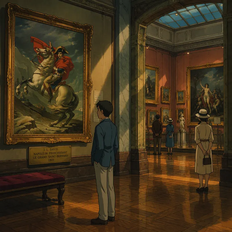 Museon galleriatila ja klassisia maalauksia seinillä