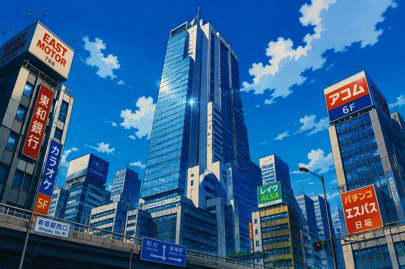 Mori Tower Tokion modernin kaupunkikeskuksen sydämessä