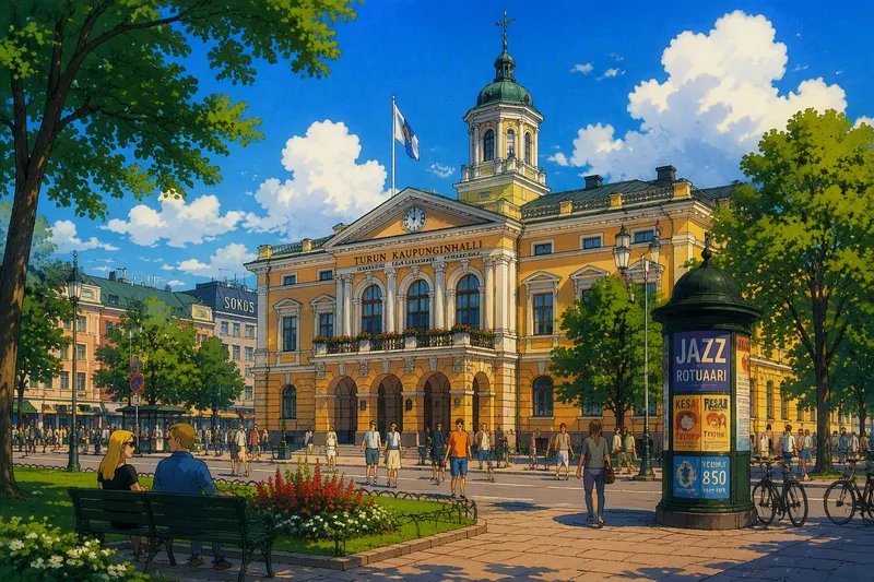 Oulun kaupungintalon historiallinen julkisivu Oulun kaupungintalon historiallinen julkisivu