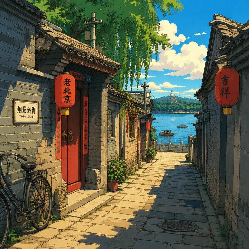 Perinteinen hutong-kuja Pekingissä