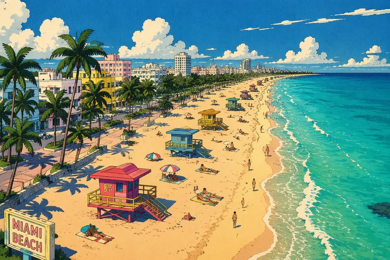 South Beachin hiekkaranta ja turkoosi meri South Beachin hiekkaranta ja turkoosi meri
