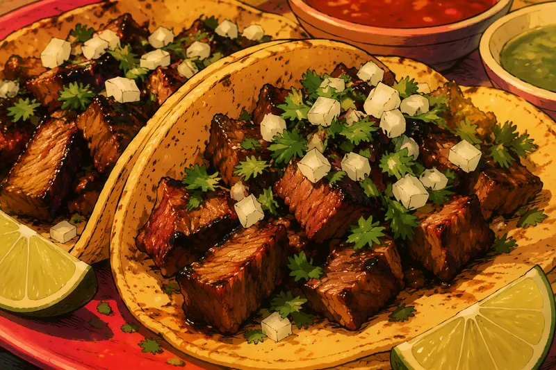 Aitoja meksikolaisia tacoja tuoreilla täytteillä