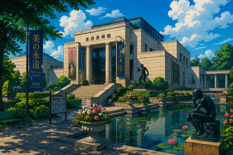 Norton Simon -museon arkkitehtuuri ja ympäröivä puutarha