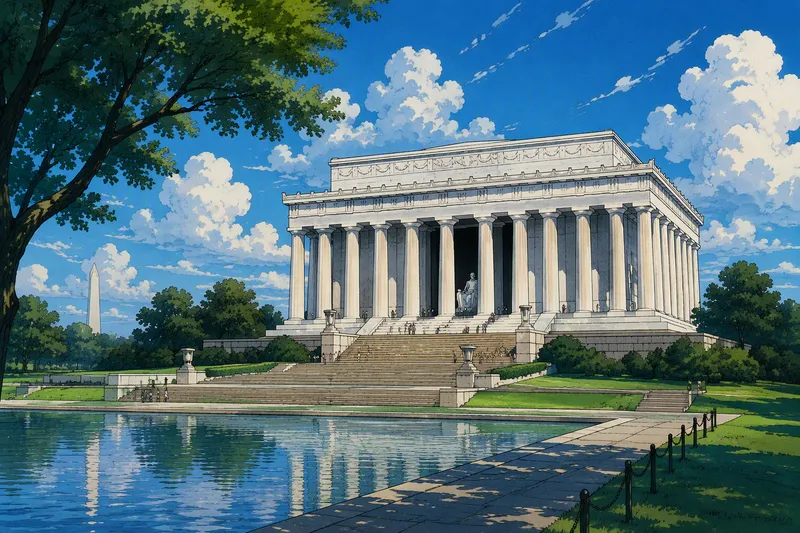 Washingtonin monumentteja puistoalueella Washingtonin monumentteja puistoalueella