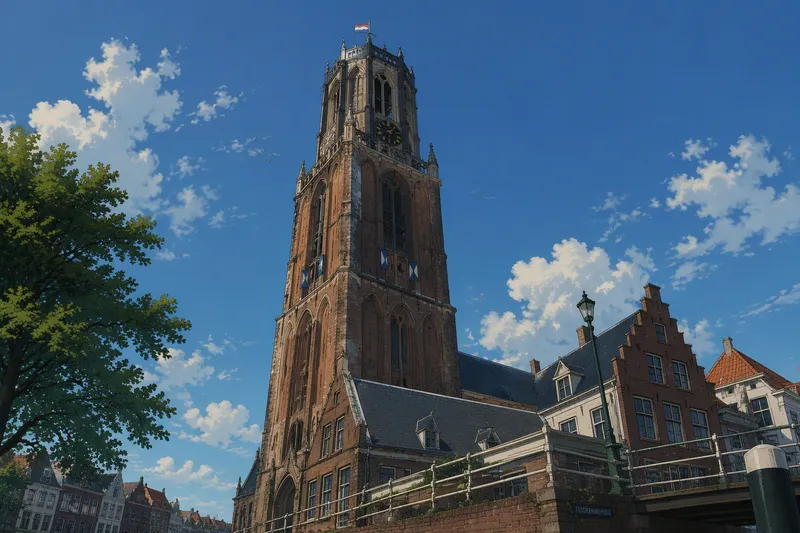 Westertoren-kirkontorni kohoaa korkealle Amsterdamin yllä Westertoren-kirkontorni kohoaa korkealle Amsterdamin yllä