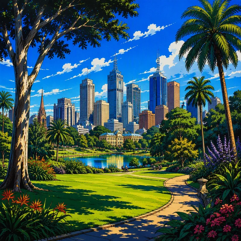 Royal Botanic Gardensin puistoalue Melbournessa